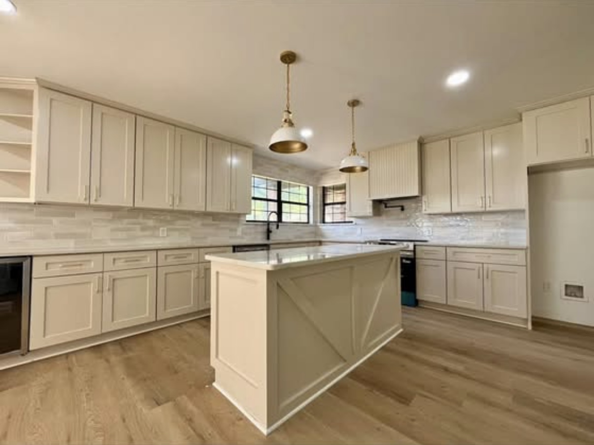 Kitchen — island and cabinetry · After renovation · Longview, Texas