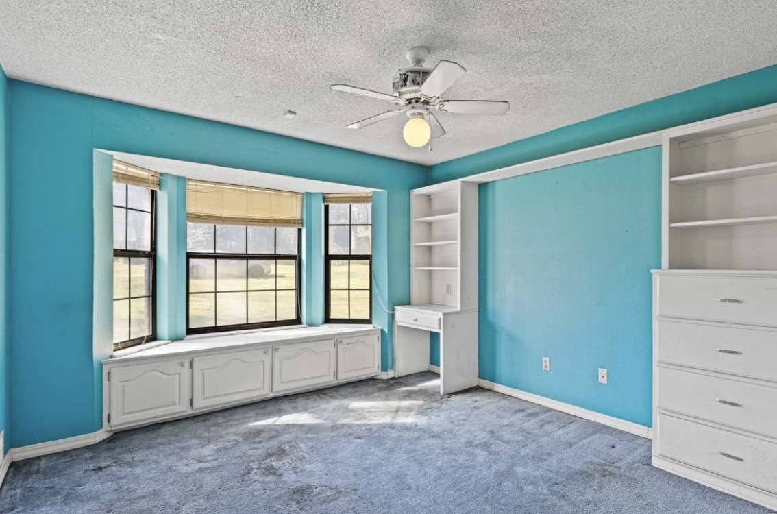 Room — window seat and existing finishes · Before renovation · Longview, Texas