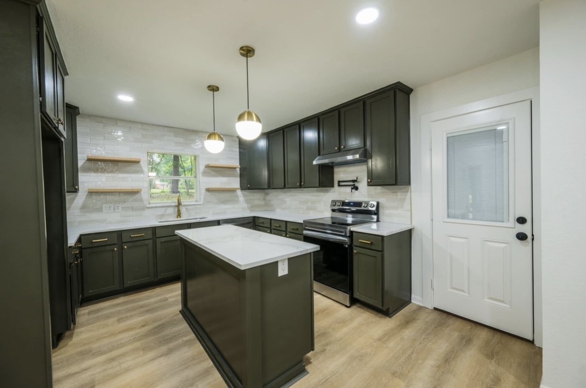 Kitchen after renovation — wide view · Longview, Texas