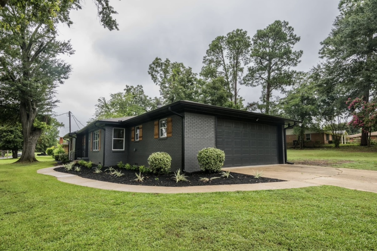 Garage exterior after renovation — angled view · Longview, Texas