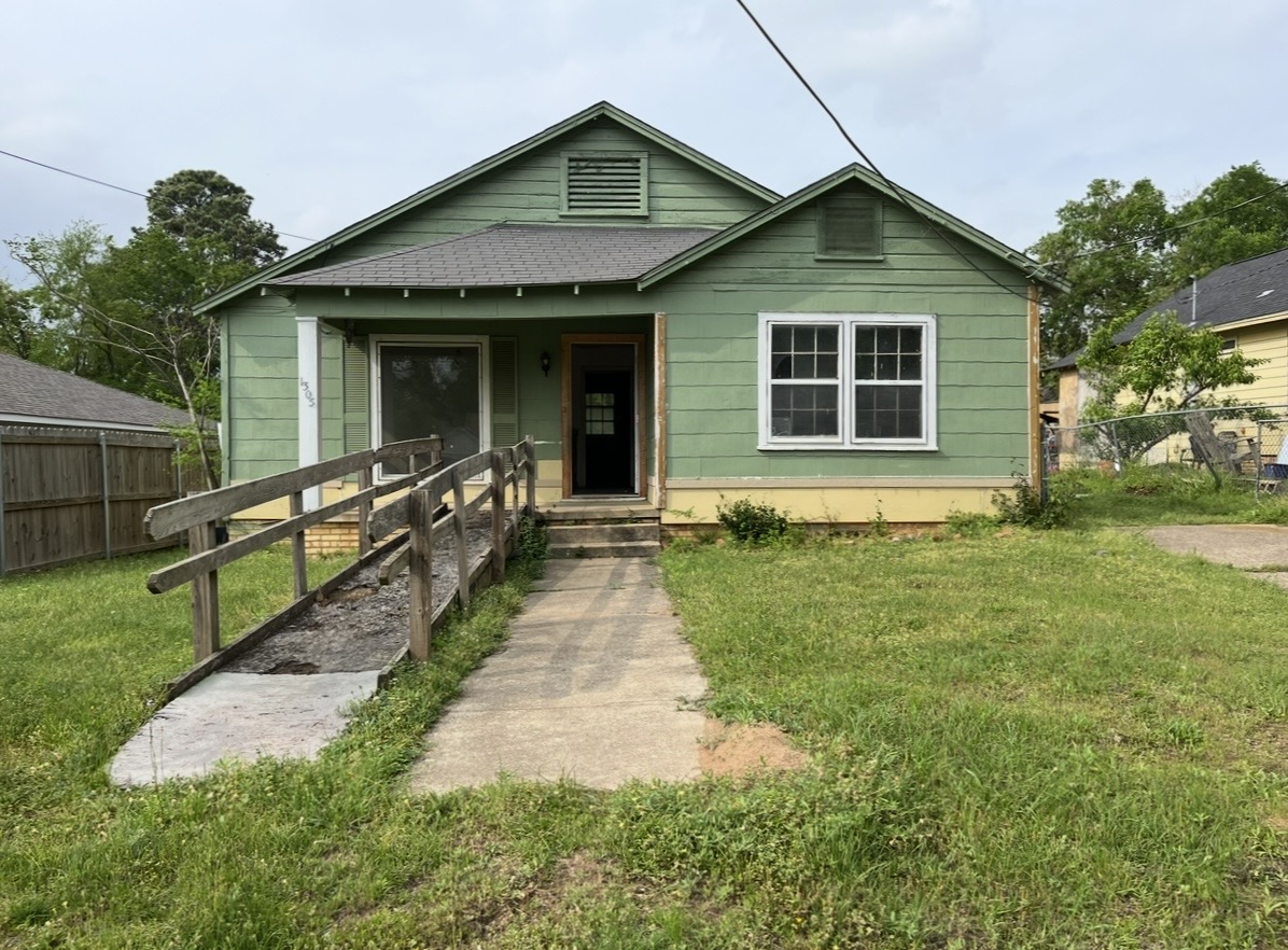 Front exterior with access ramp · Before renovation · Tyler, Texas