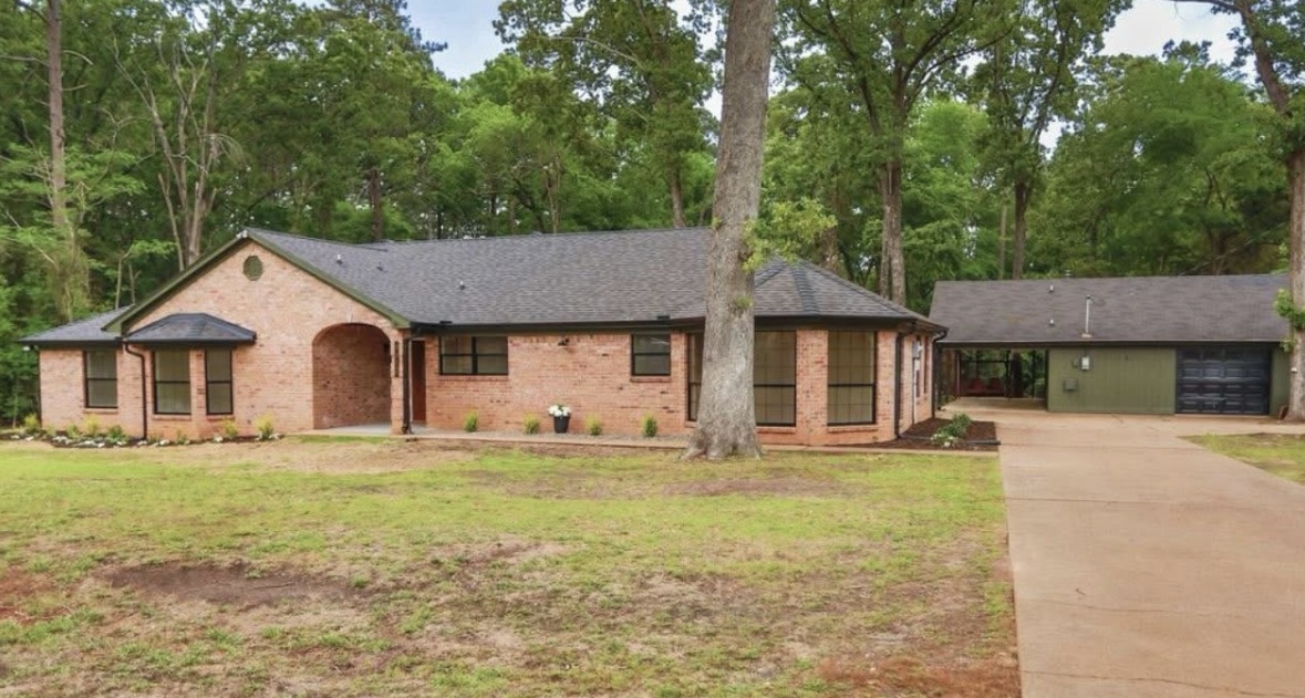 Front exterior and driveway · After renovation · Longview, Texas