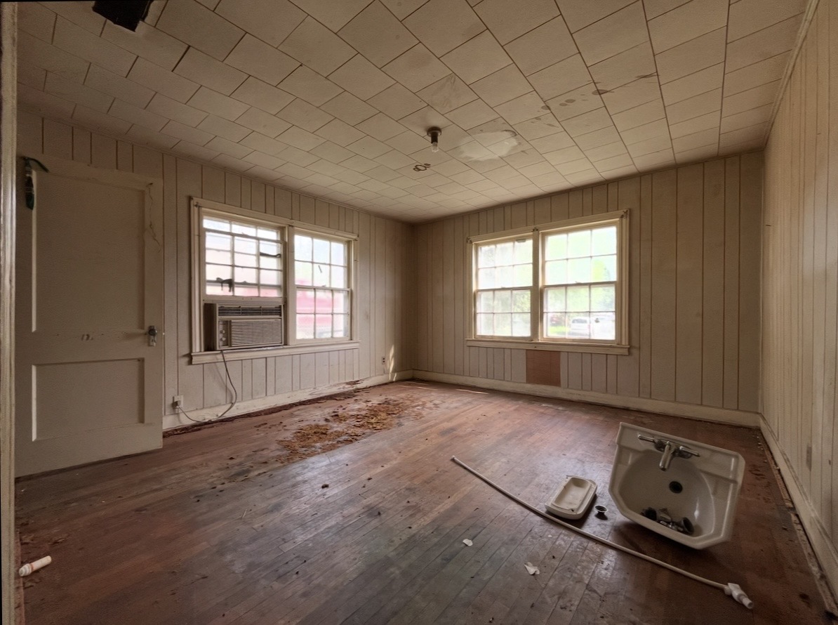 Room — windows and existing finishes · Before renovation · Tyler, Texas