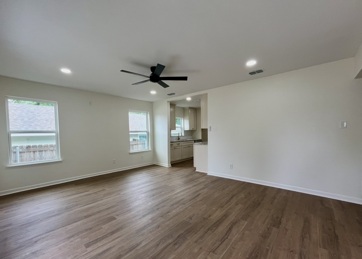 Living room looking toward the kitchen · After renovation · Tyler, Texas